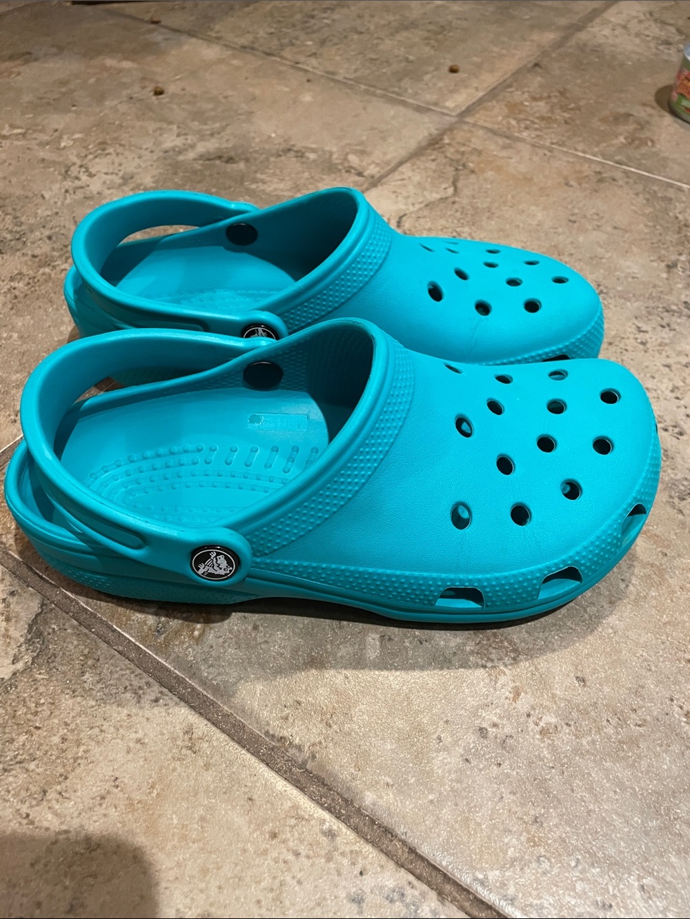 Crocs Teal Green Classic Clog Slip-on Shoe Unisex Mens 5 Womens 7 Beach Comfort - Picture 9 of 11